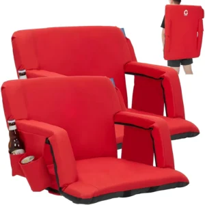 2 Pcs Portable Reclining Stadium Seat Chair