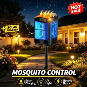Solar Bug Zapper Outdoor Mosquito Zapper Waterproof Fly Zapper